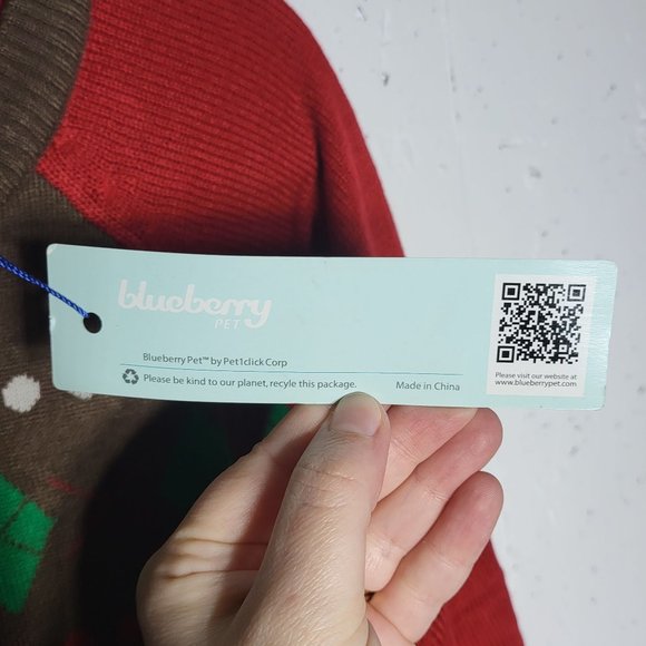 NWT Blueberry Pet Fair Isle Holiday Christmas Sweater Size XXL Ugly Party - Picture 5 of 9